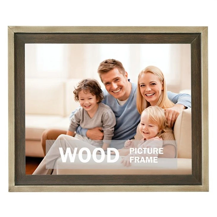 Horizontal Natural Wood Farmhouse Frame - Custom Sizes for Family Photos